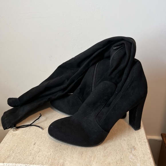 Sam Edelman - Kent Over the Knee Boot - Black Suede - Black - 9 - Picture 3 of 9